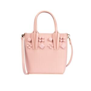 CHRISTIAN LOUBOUTIN Pink Leather Cabata Mini Tote Crossbody Bag